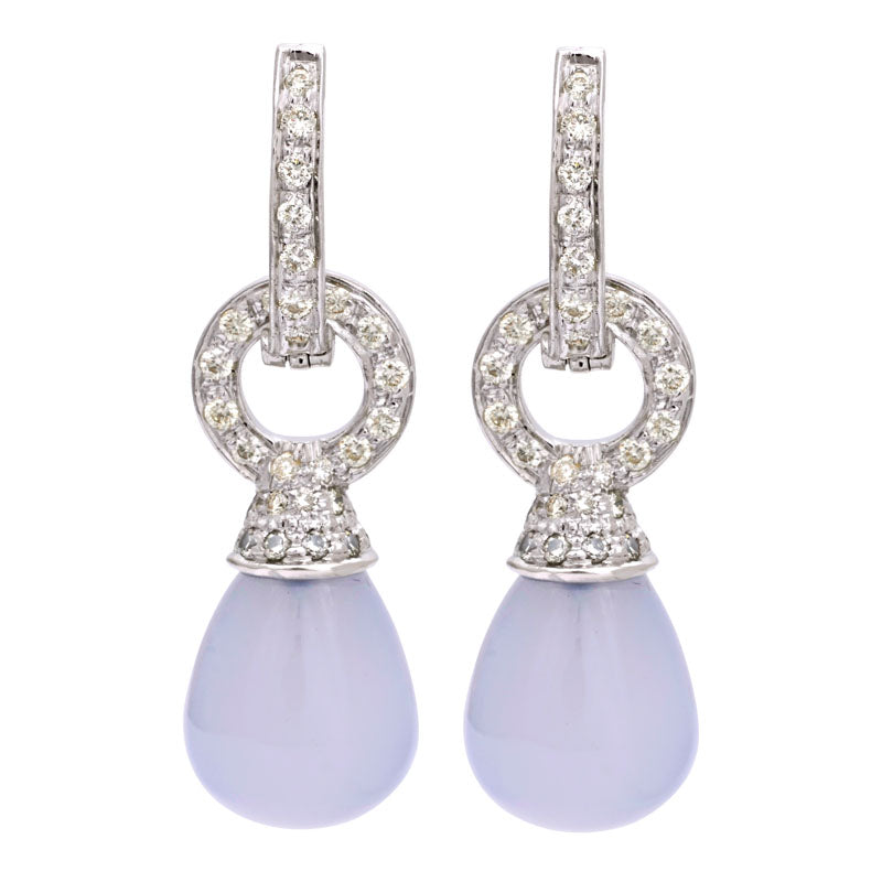 Earrings - Chalcedony and Diamond | Singhvi Jewels
