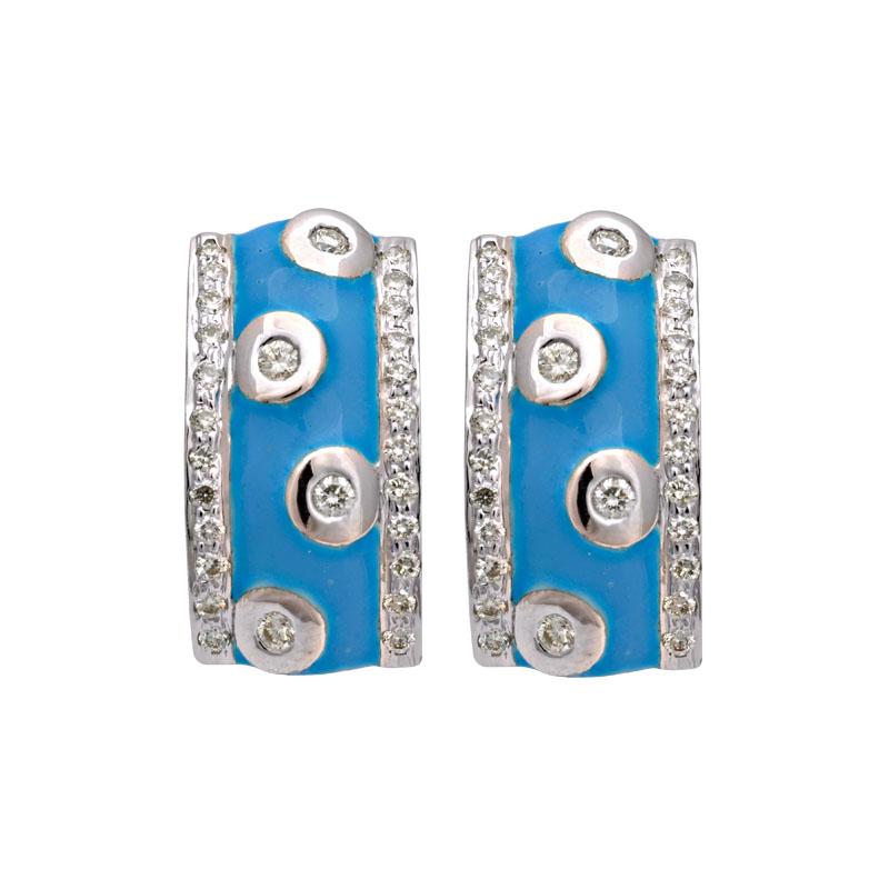 Earrings-Diamond (Enamel) (143IS) | Singhvi Jewels