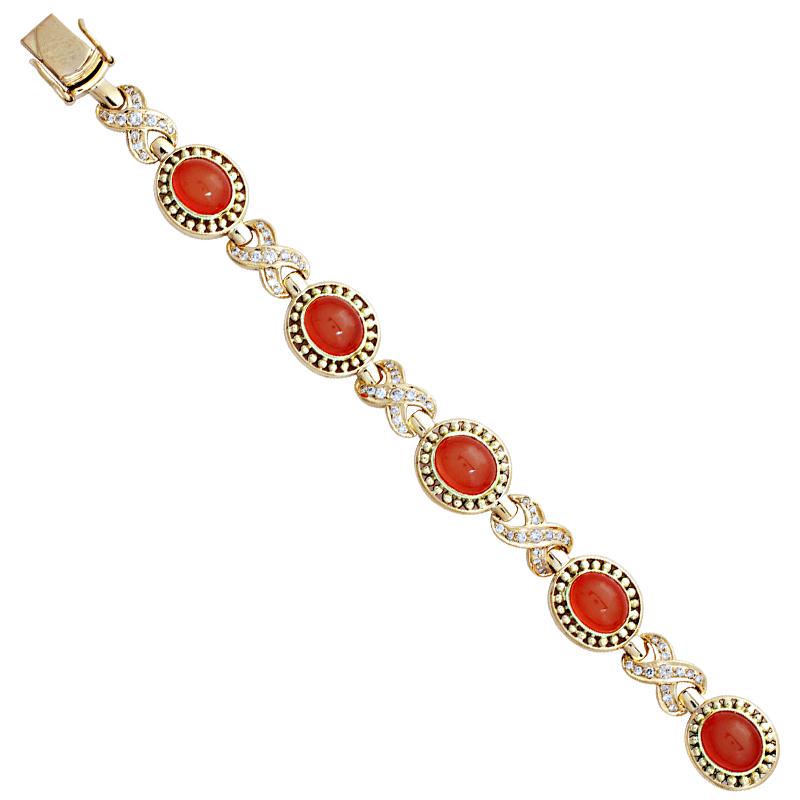 Bracelet - Cornelian and Diamond | Singhvi Jewels
