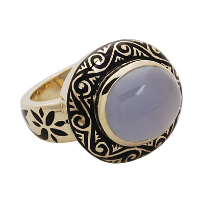 Ring - Chalcedony (Enamel) (1456O)