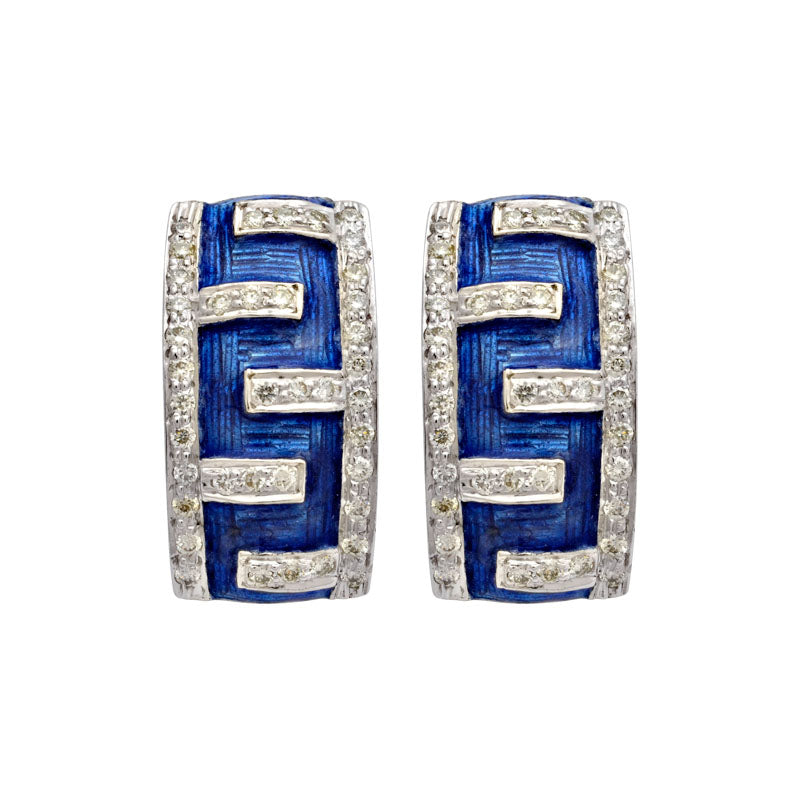 Earrings-Diamond (Enamel)