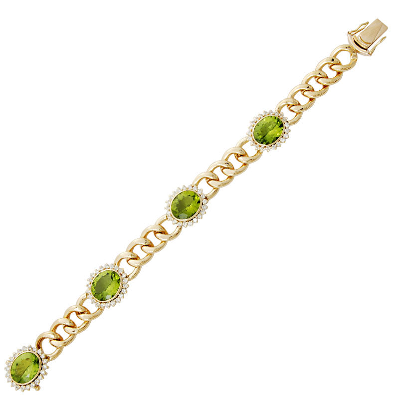 Bracelet - Peridot and Diamond | Singhvi Jewels