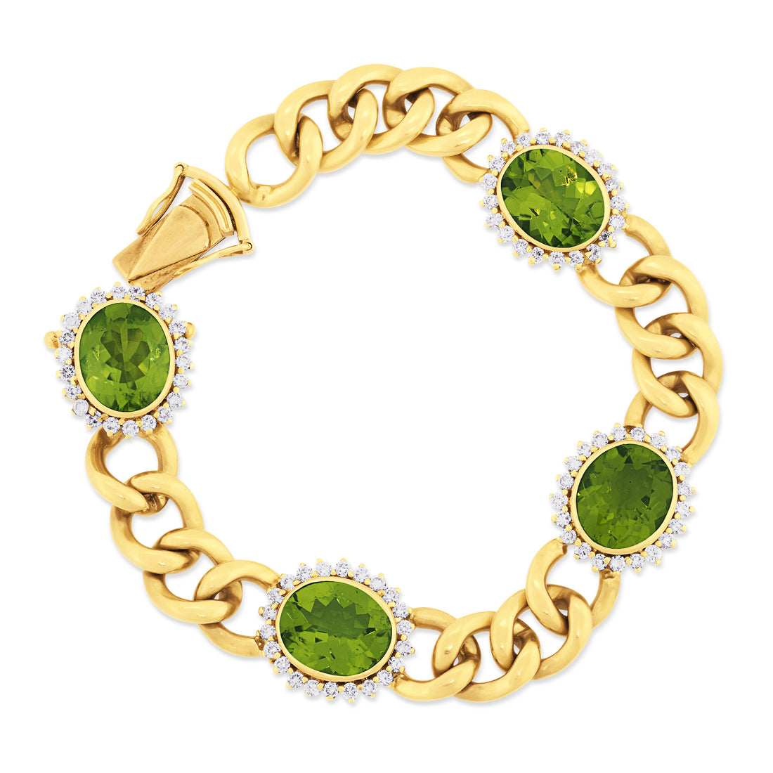 Bracelet - Peridot and Diamond | Singhvi Jewels