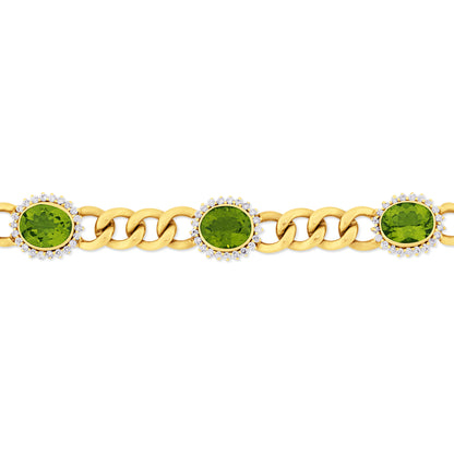 Bracelet - Peridot and Diamond | Singhvi Jewels