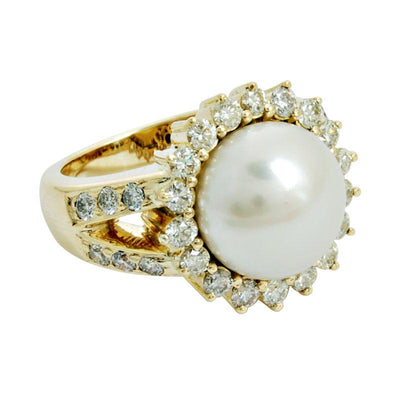 Ring-Pearl and Diamond  (1501I)