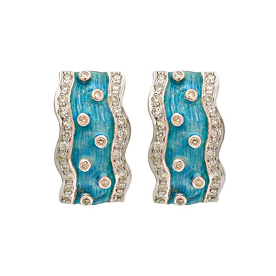 Earrings - Diamond (Enamel) (163FS)