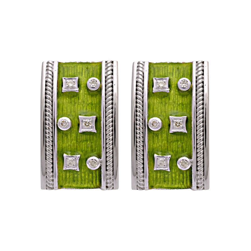 Earrings-Diamond (Enamel) | Singhvi Jewels