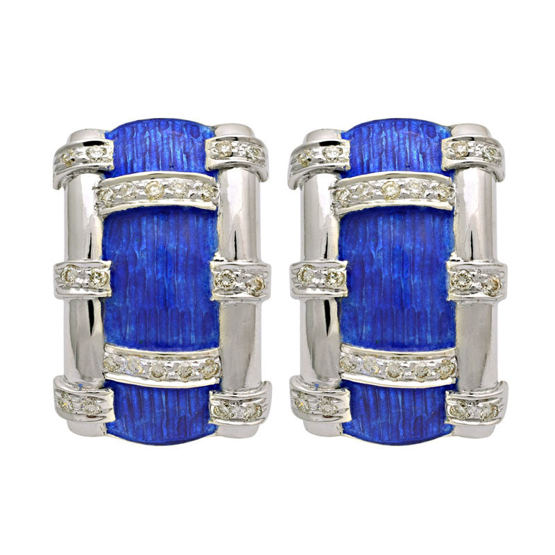 Earrings-Diamond (Enamel)