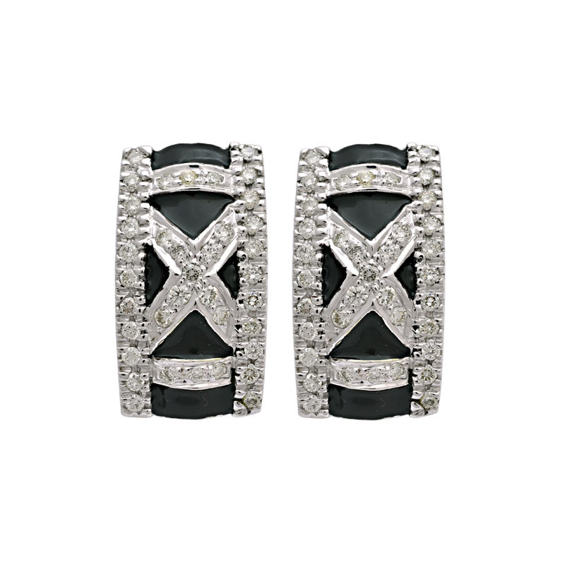 Earrings-Diamond (Enamel)