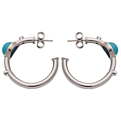 Earrings - Turquoise And Diamond