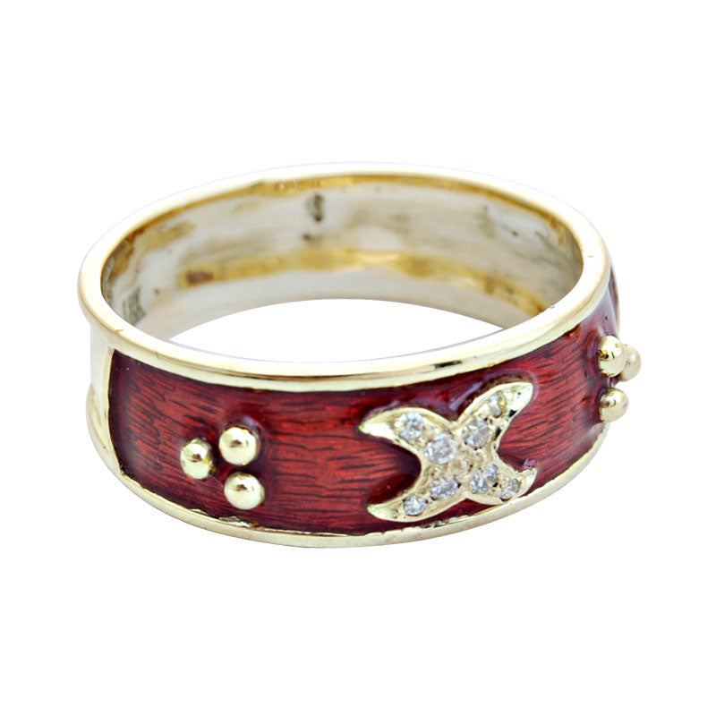 Ring-Diamond (Enamel) | Singhvi Jewels
