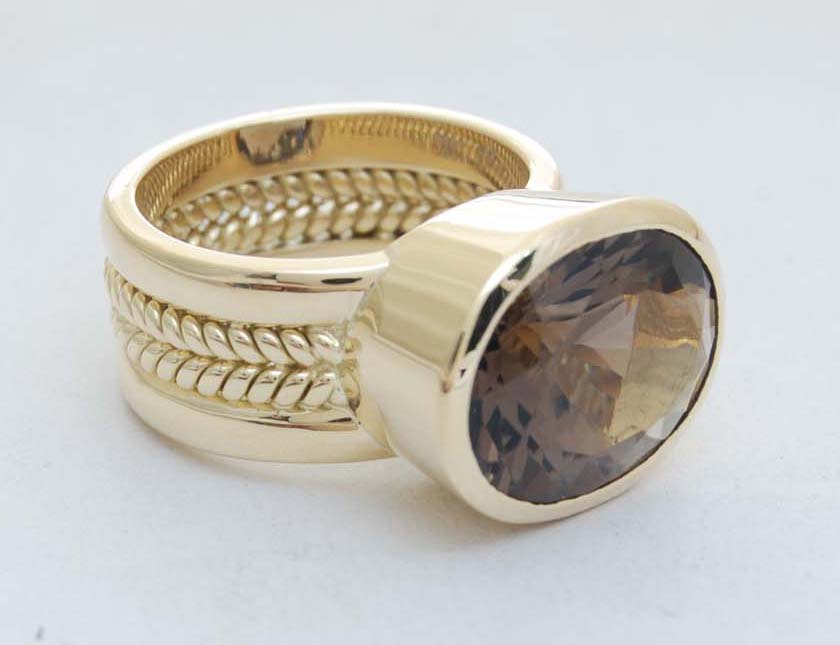 Repair - Ring - Smokey Quartz (1740K) | Singhvi Jewels