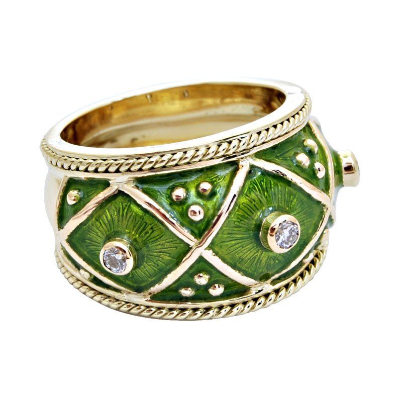 Ring-Diamond (Enamel) | Singhvi Jewels