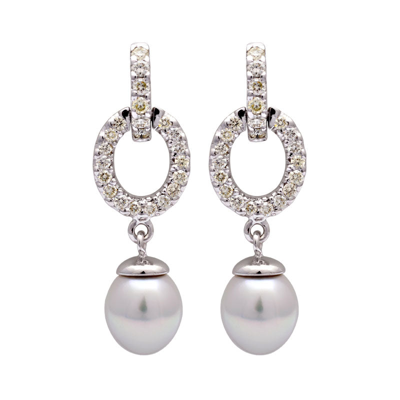 Earrings - South Sea Pearl and Diamond | Singhvi Jewels