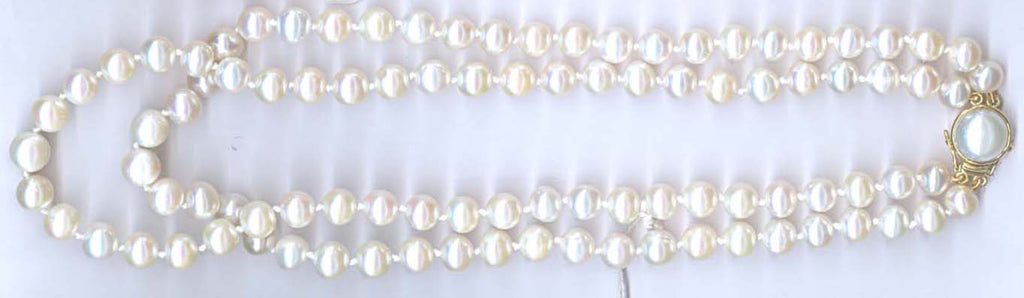 Neckbeads- Pearl Beads with Pearl Clasp