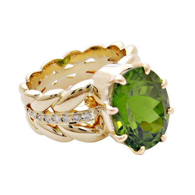 Ring - Peridot And Diamond (1795I)