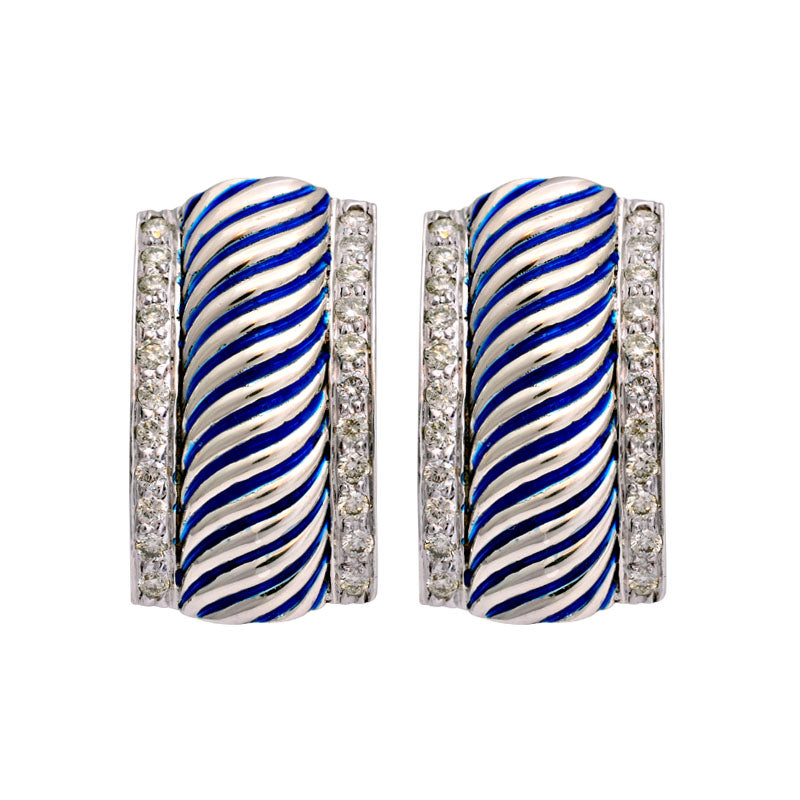 Earrings-Diamond (Enamel)