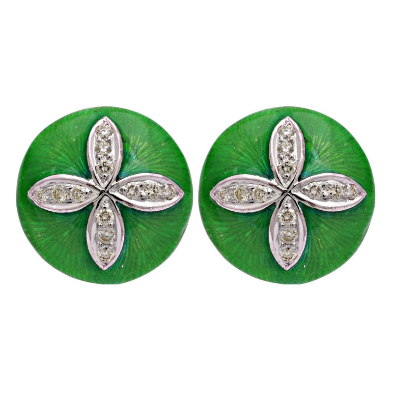 Earrings-Diamond (Enamel)