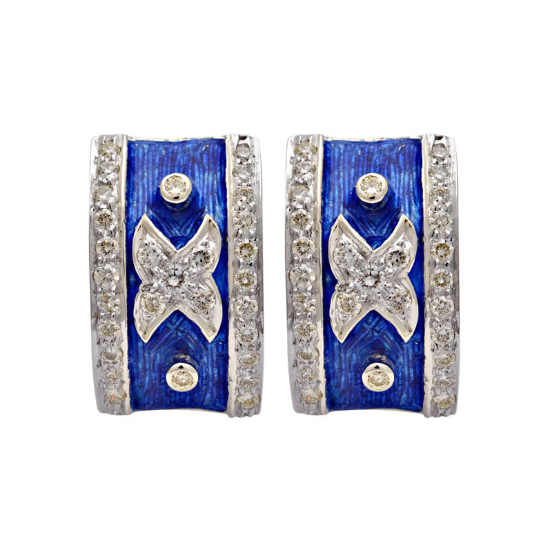 Earrings-Diamond (Enamel)