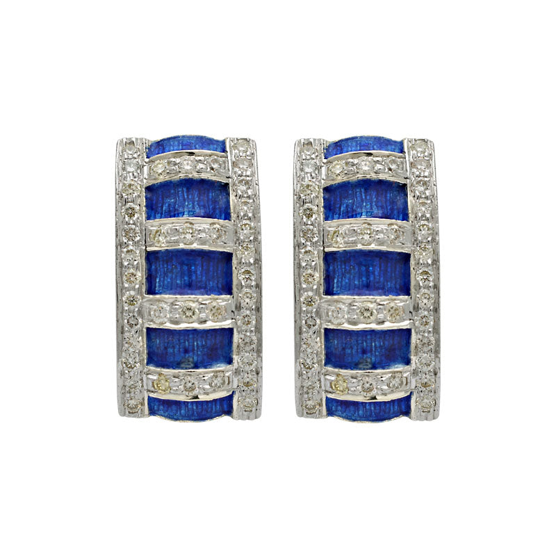 Earrings-Diamond (Enamel)