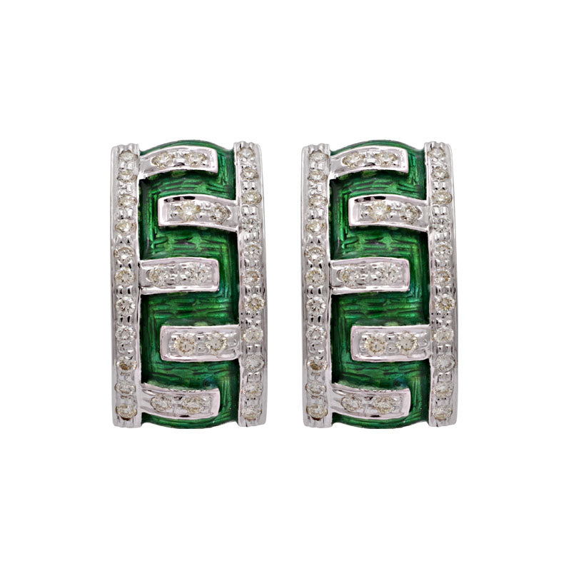 Earrings-Diamond (Enamel)