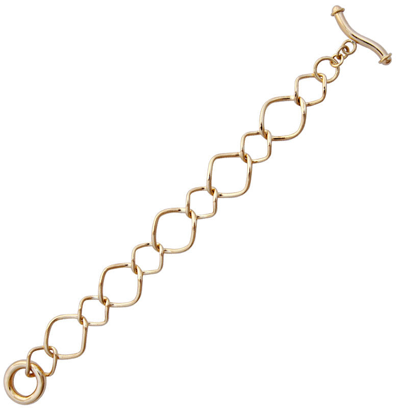 Toggle Bracelet-Plain Gold