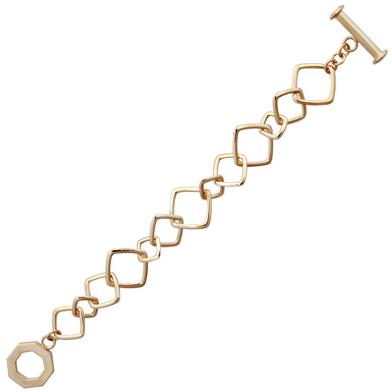 Toggle Bracelet-Plain Gold