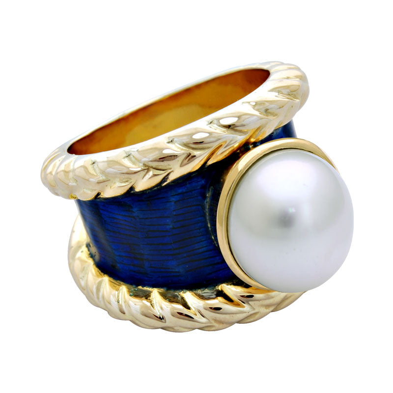 Ring-South Sea Pearl (Enamel)