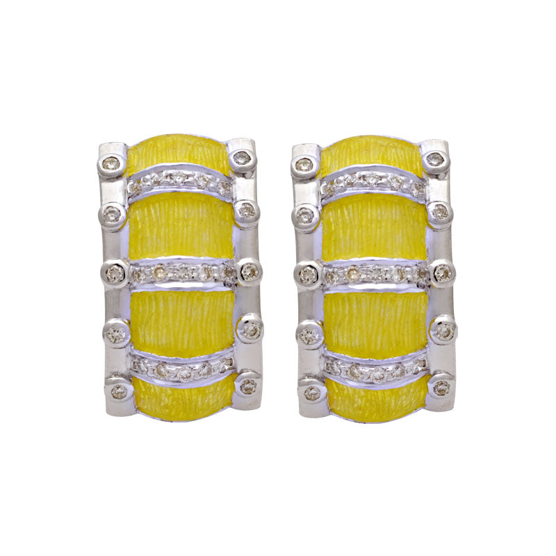 Earrings-Diamond (Enamel)