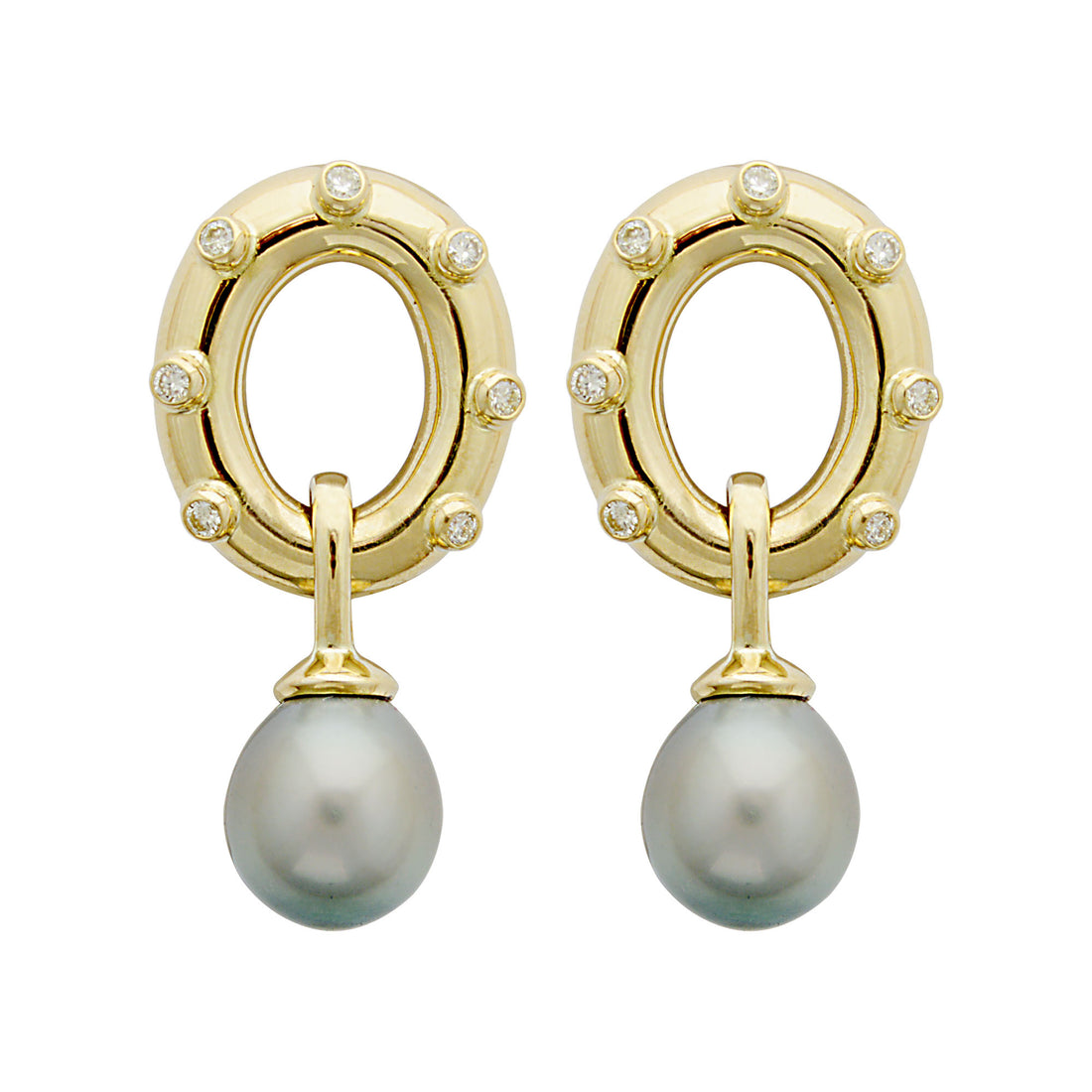Earrings - South Sea Pearl and Diamond | Singhvi Jewels