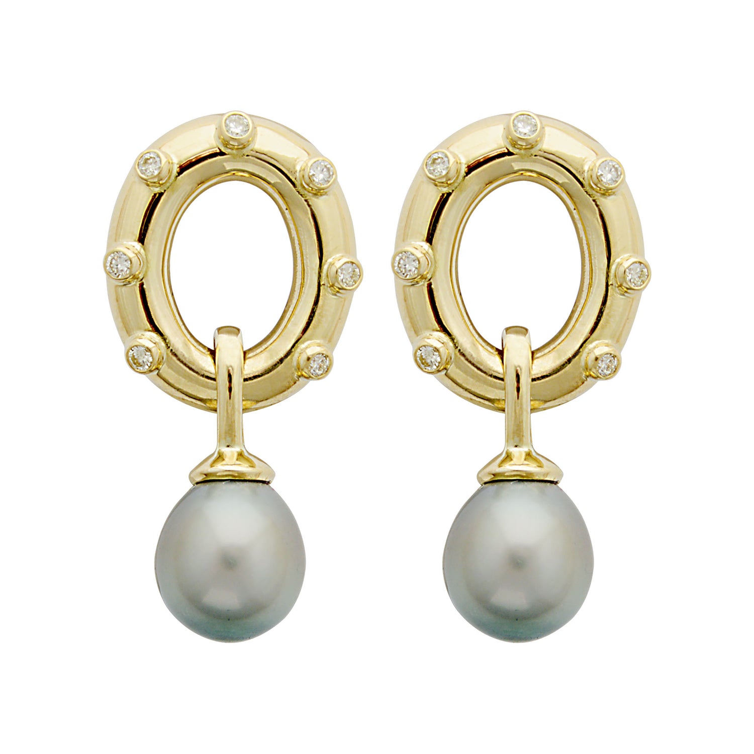 Earrings - South Sea Pearl and Diamond | Singhvi Jewels