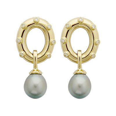 Earrings - South Sea Pearl And Diamond