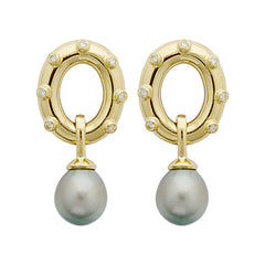 Earrings- South Sea Pearl And Diamond