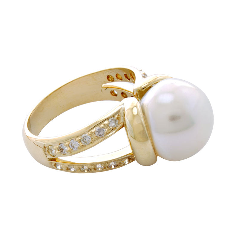 Ring-Pearl and Diamond | Singhvi Jewels