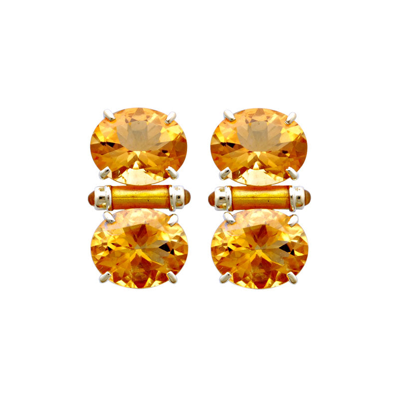 Earrings-Citrine (Enamel)
