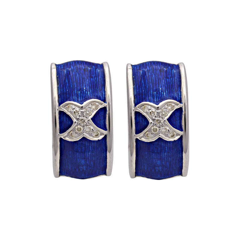 Earrings-Diamond (Enamel)