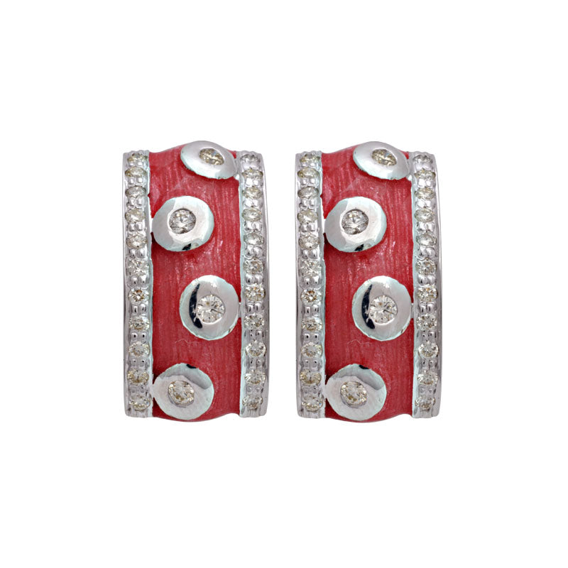 Earrings-Diamond (Enamel)