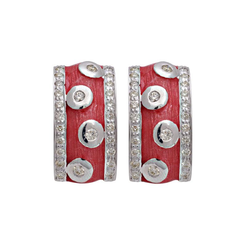 Earrings-Diamond (Enamel)