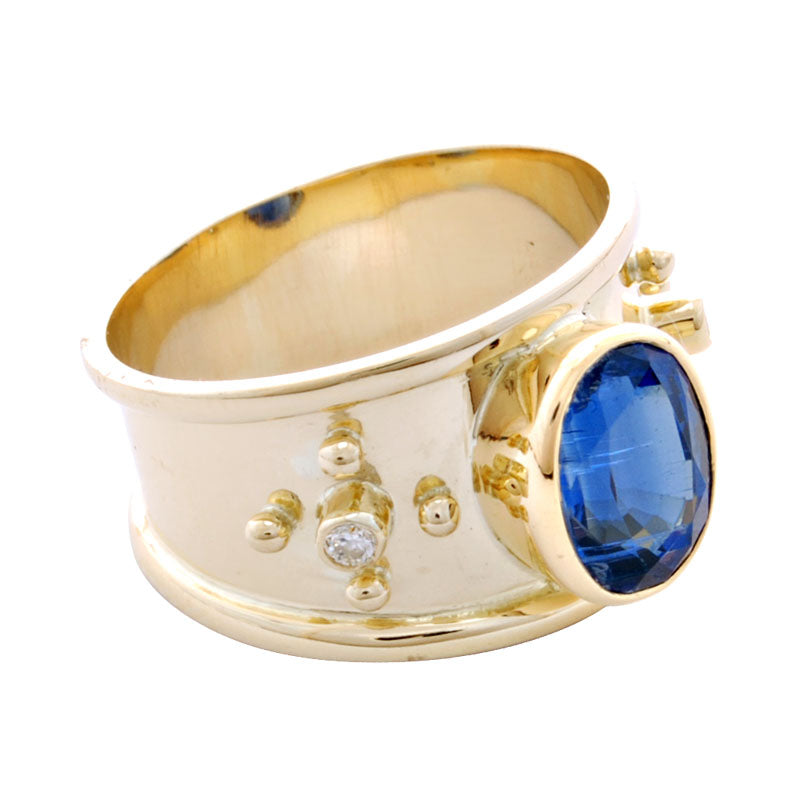 Ring-Kyanite and Diamond