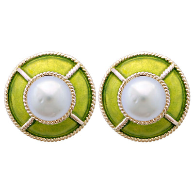 Earrings - Pearl (Enamel)