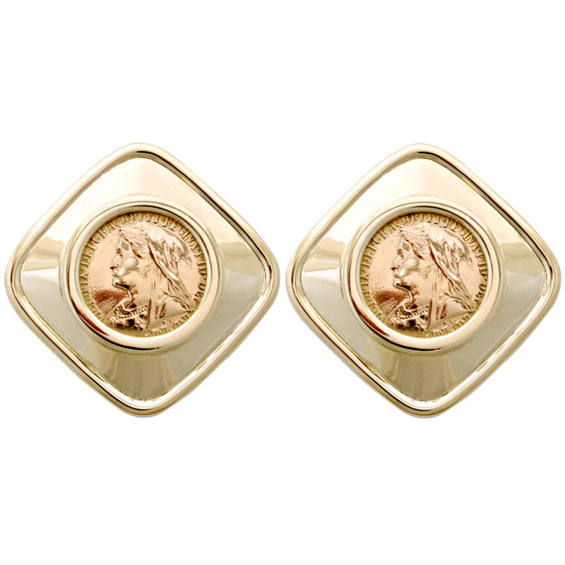 Earrings-Plain Gold