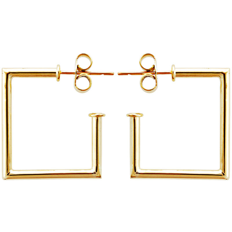 Earrings-Plain Gold
