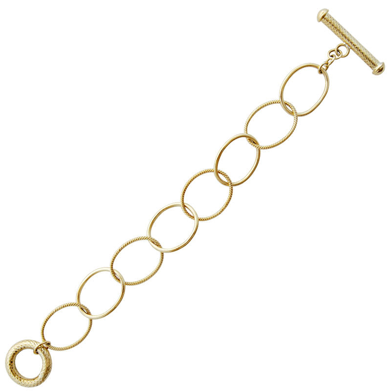 Toggle Bracelet-Plain Gold