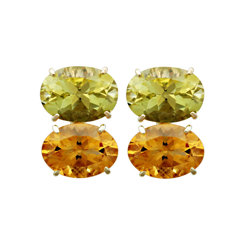 Earrings - Citrine and Lemon Quartz | Singhvi Jewels