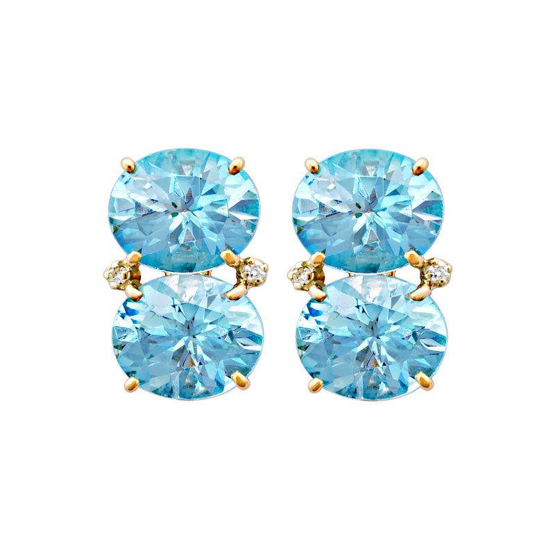 Earrings - Blue Topaz and Diamond | Singhvi Jewels
