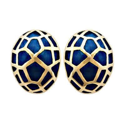 Earrings - Plain Gold (Enamel)