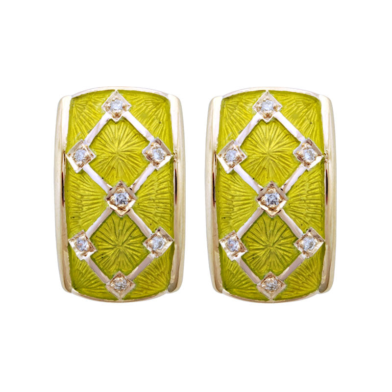 Earrings-Diamond (Enamel)