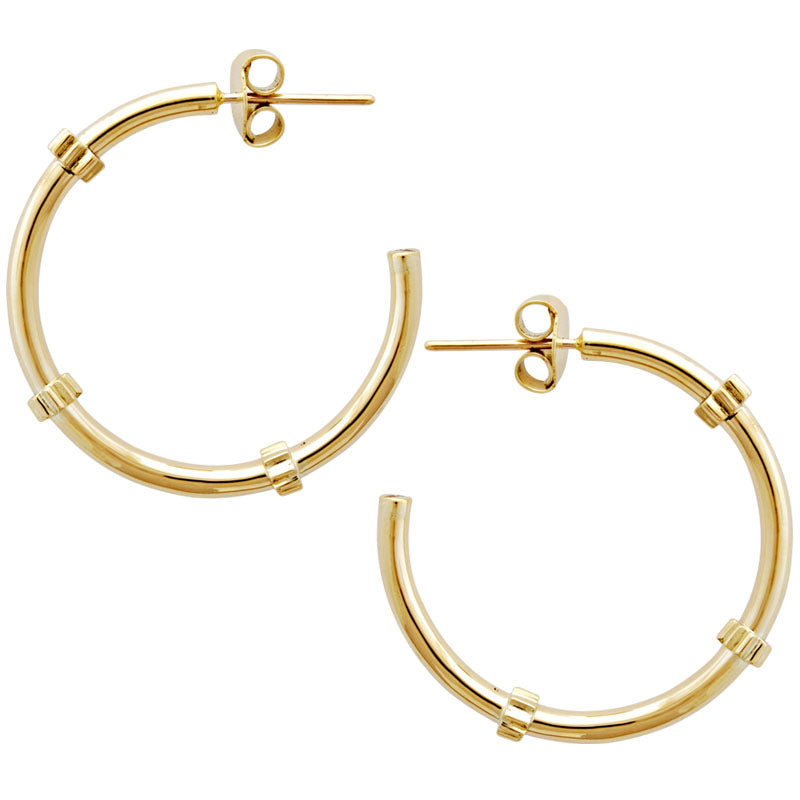 Earrings-Plain Gold