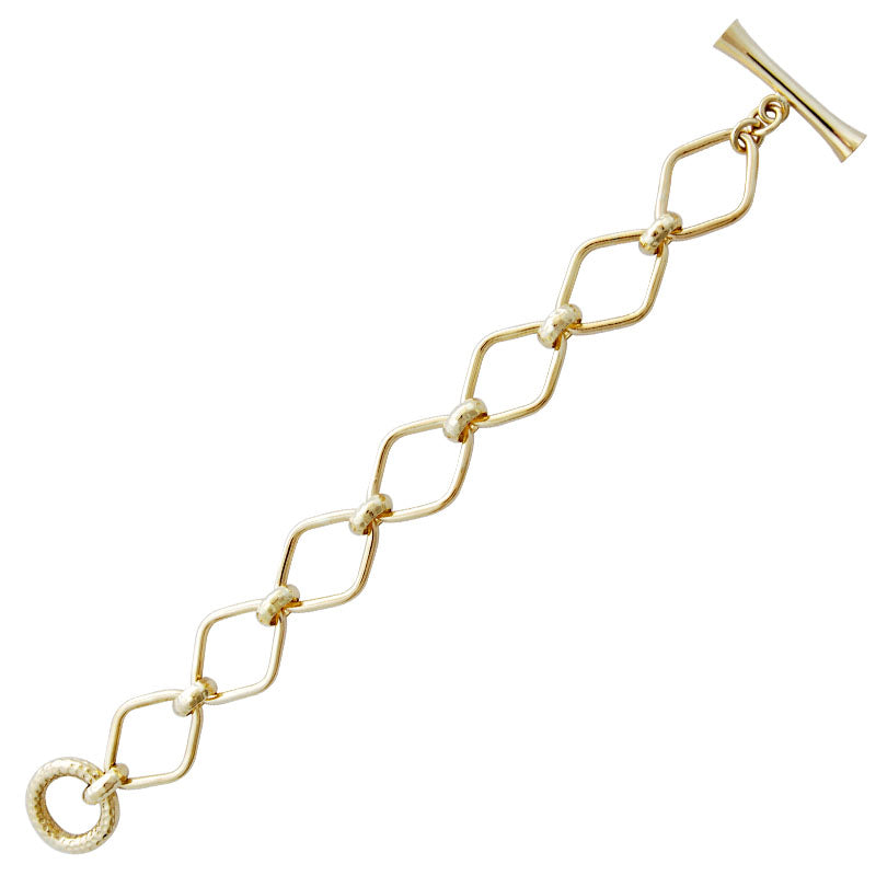 Toggle Bracelet-Plain Gold