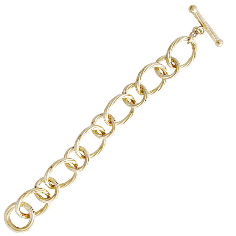 Toggle Bracelet- Plain Gold